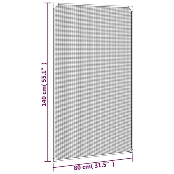 vidaXL Magnetisk insektskjerm for vindu hvit 80x140 cm