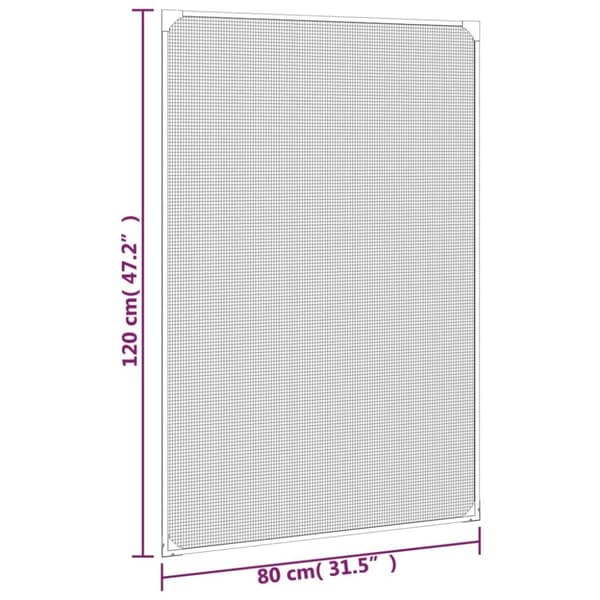 vidaXL Magnetiskt insektsnät för fönster antracit 80x120 cm