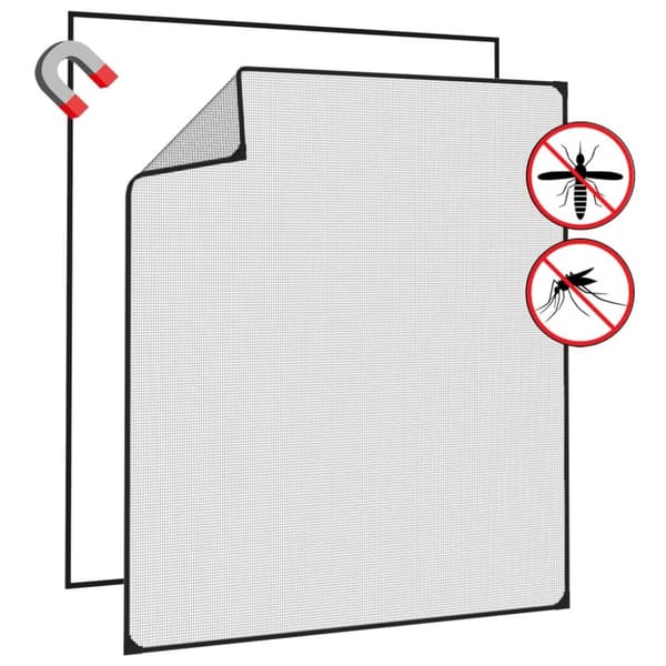 vidaXL Magnetisk insektskjerm for vindu antrasitt 120x140 cm
