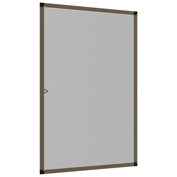 vidaXL Insektsnät för fönster brun 90x120 cm