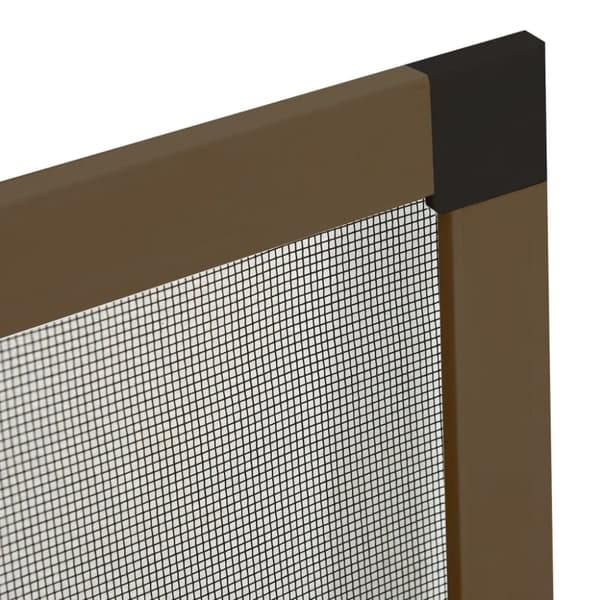vidaXL Insektsnät för fönster brun 90x120 cm