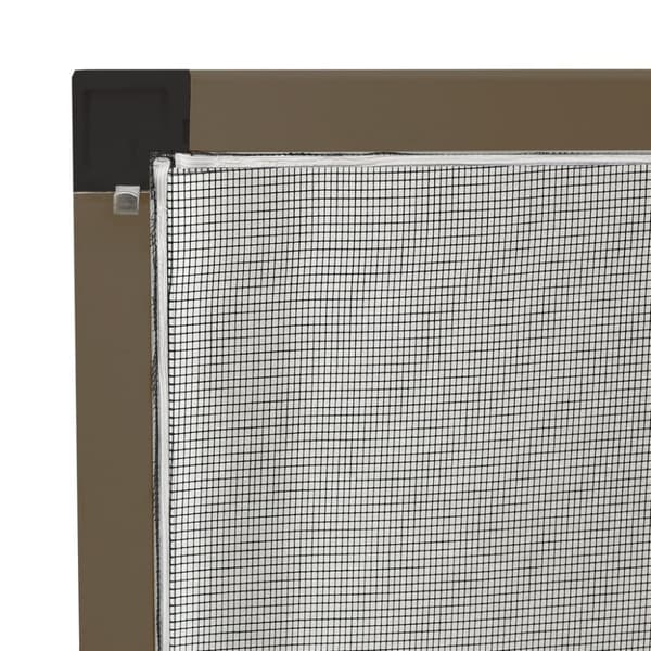 vidaXL Insektsnät för fönster brun 90x120 cm