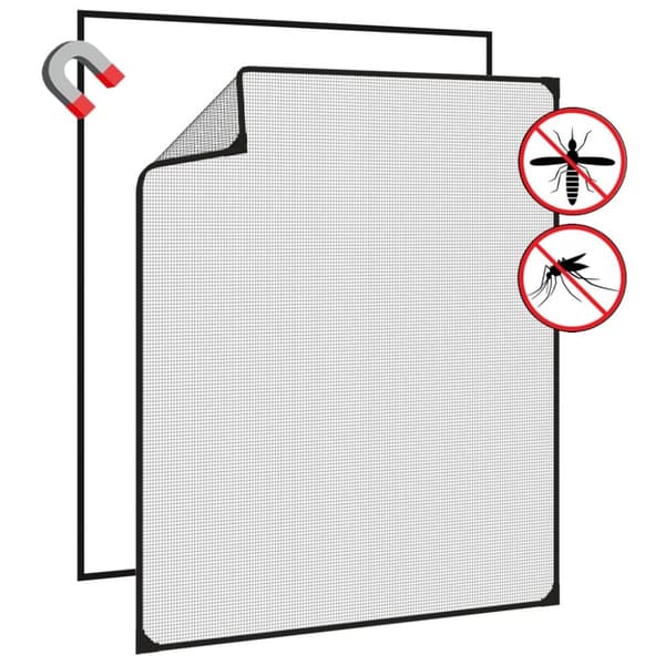 vidaXL Magneettinen hyönteisverkko ikkunaan antrasiitti 100x120 cm