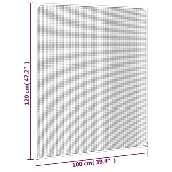 Magnetiskt insektsnät för fönster vit 100x120 cm