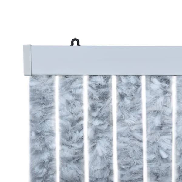 insektgardin 56 x 185 cm hvid og grå