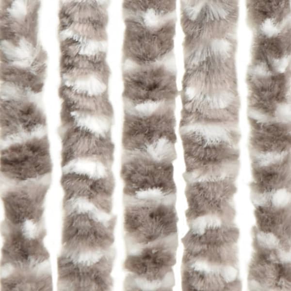 Insektsdraperi taupe och vit 90x220 cm chenille