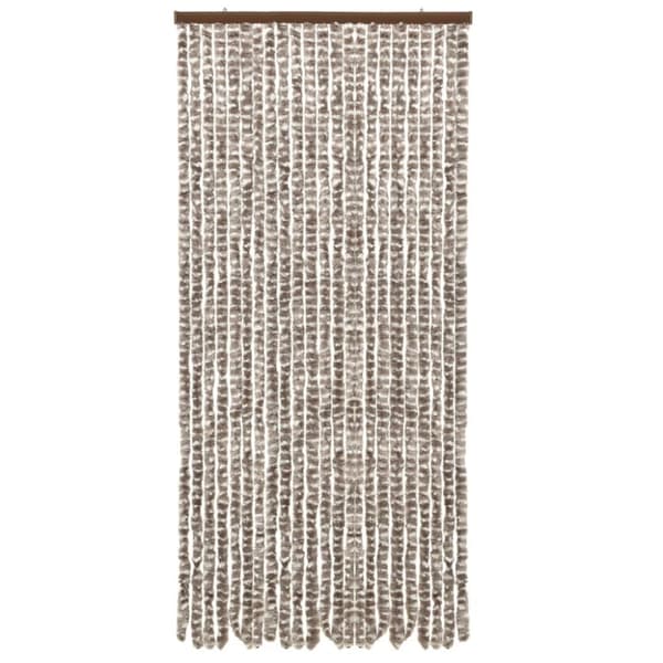 Insektsdraperi taupe och vit 90x220 cm chenille