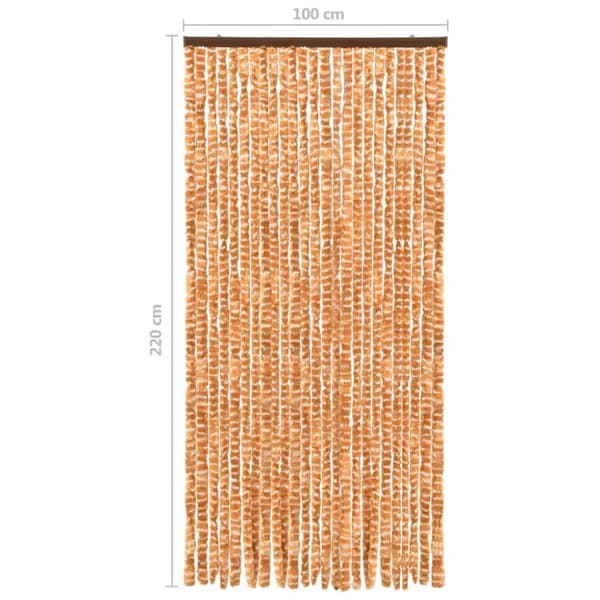 Hyönteisverho okra ja valkoinen 100x220 cm Chenille