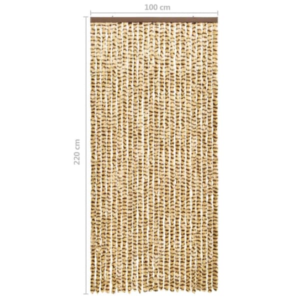 Hyönteisverho beige ja ruskea 100x220 cm Chenille