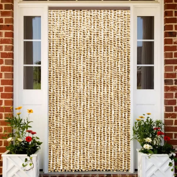Hyönteisverho beige ja ruskea 100x220 cm Chenille