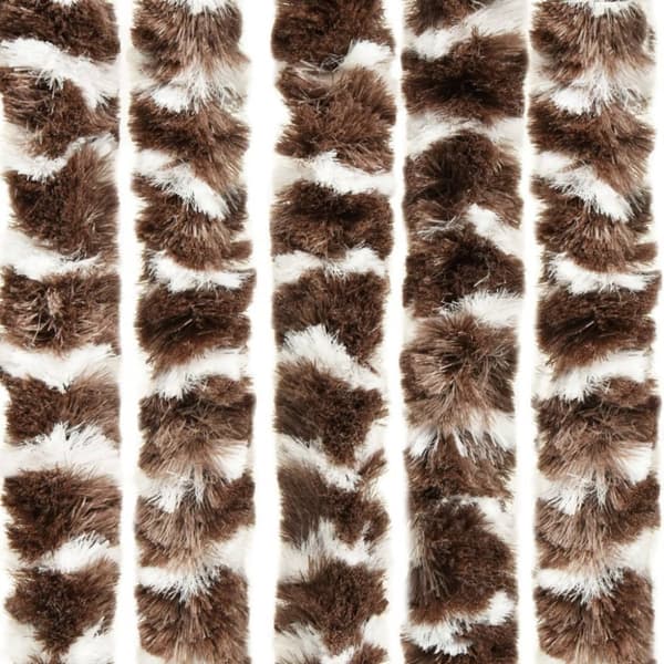 insektgardin 100x220 cm chenille brun og hvid