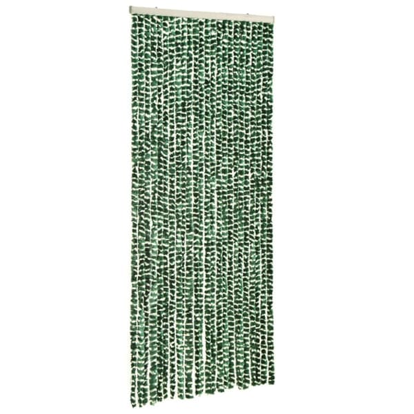 insektgardin 90x220 cm chenille grøn og hvid