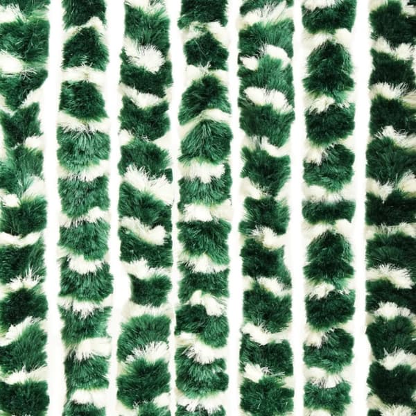 insektgardin 90x220 cm chenille grøn og hvid
