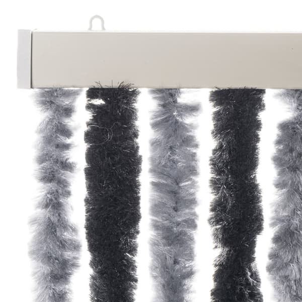 vidaXL Hyönteisverho harmaa ja musta 100x230 cm chenille