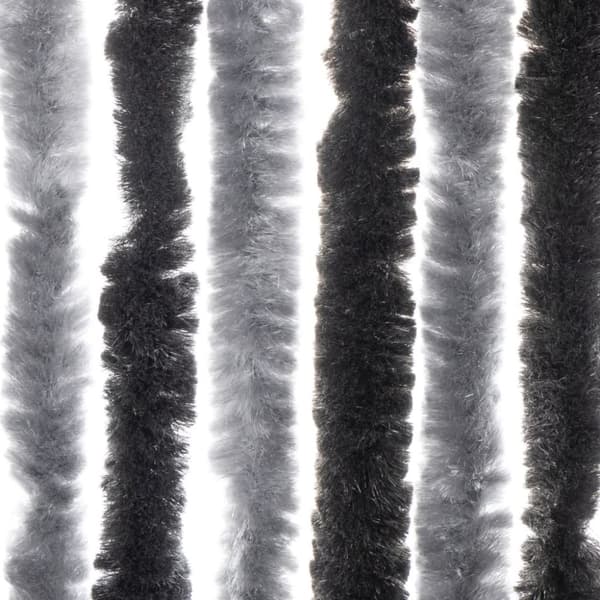 vidaXL Hyönteisverho harmaa ja musta 100x230 cm chenille