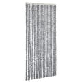 Pikkukuva 3 / 8: vidaXL Hyönteisverho harmaa ja mustavalkoinen 56x185 cm chenille