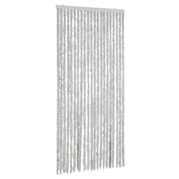 vidaXL flueforhæng 100x220 cm chenille grå