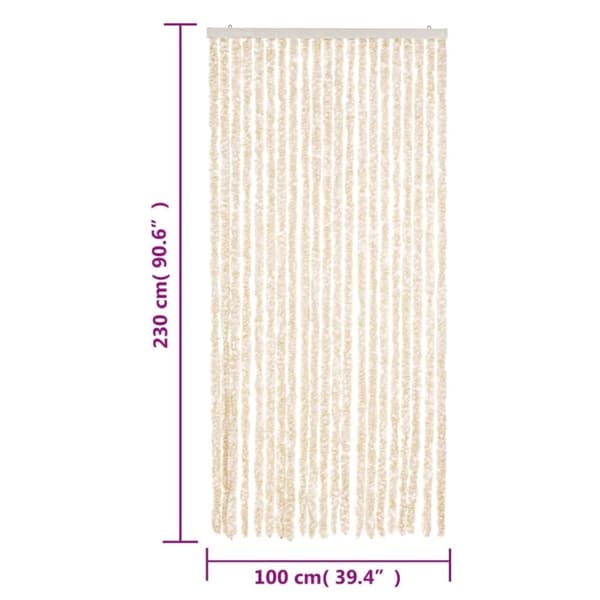 vidaXL Hyönteisverho beige ja valkoinen 100x230 cm chenille