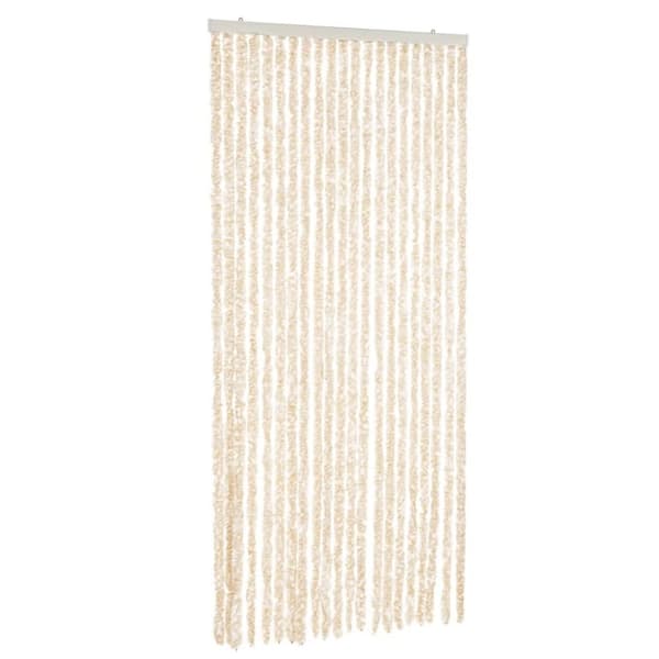 vidaXL Fluegardin beige og hvit 100x230 cm chenille