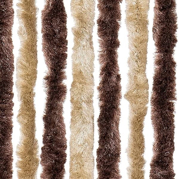 vidaXL Fluegardin beige og lysebrun 100x200 cm chenille