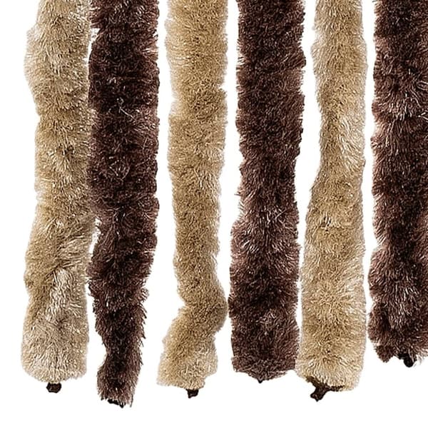 vidaXL Fluegardin beige og lysebrun 100x200 cm chenille