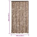 Miniatyrbilde 6 av 7: vidaXL Fluegardin beige og lysebrun 100x200 cm chenille