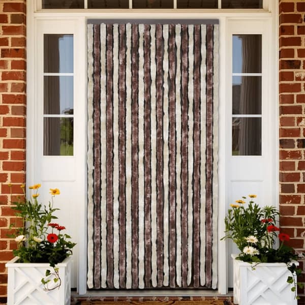 vidaXL Fluegardin beige og lysebrun 100x200 cm chenille
