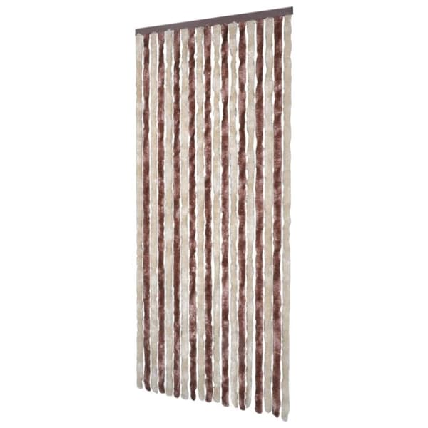 vidaXL Fluegardin beige og lysebrun 100x200 cm chenille