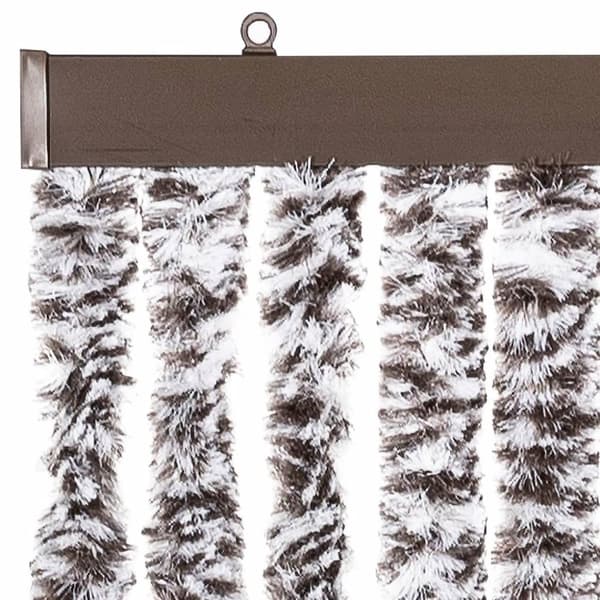vidaXL flueforhæng 100x200 cm chenille brun og beige