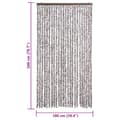 Miniatyrbillede 6 af 7: vidaXL flueforhæng 100x200 cm chenille brun og beige