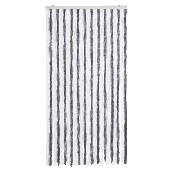 vidaXL Insektsgardin grå och vit 100x200 cm chenille