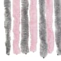 Miniatyrbild 7 av 8: vidaXL Insektsgardin silvergrå och rosa 100x200 cm chenille