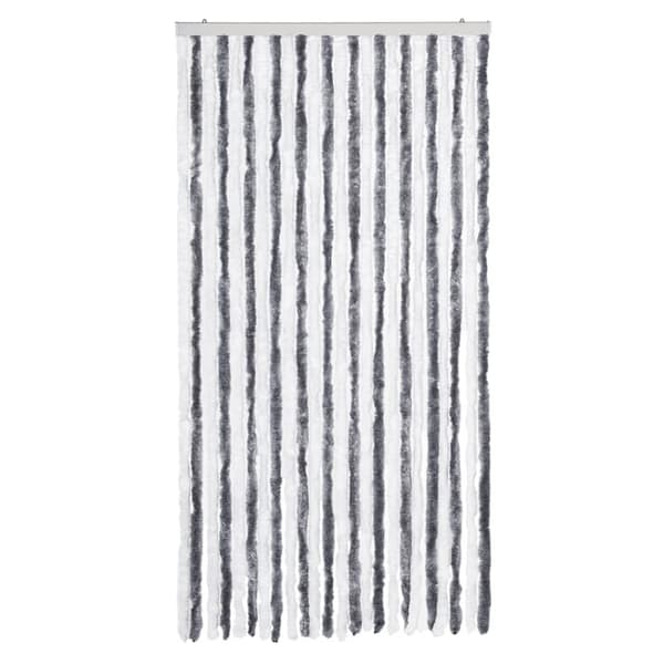 vidaXL Fluegardin grå og hvit 100x230 cm chenille