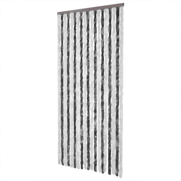 vidaXL Insektsgardin grå och vit 100x230 cm chenille