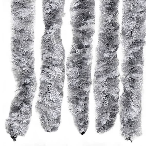 vidaXL flueforhæng 100x200 cm chenille grå og hvid