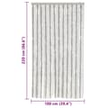 Miniatyrbillede 8 af 8: vidaXL flueforhæng 100x220 cm chenille lysegrå og hvid