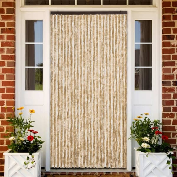 vidaXL Fluegardin beige 100x200 cm chenille