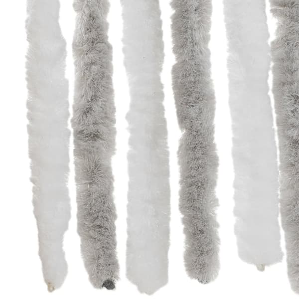vidaXL Insektsgardin ljusgrå och vit 90x220 cm chenille