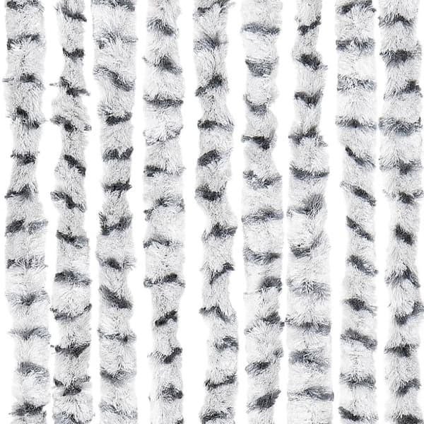 vidaXL Fluegardin lysegrå og mørkegrå 90x200 cm chenille