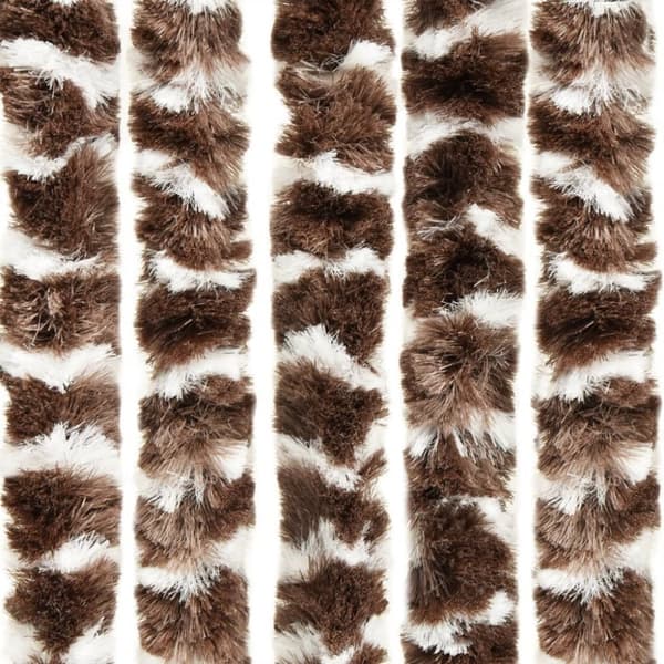 vidaXL Fluegardin brun og hvit 100x230 cm chenille