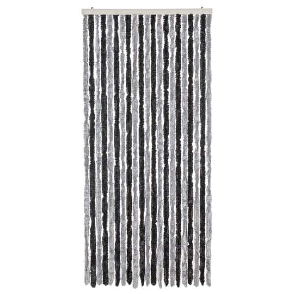 vidaXL Hyönteisverho harmaa ja musta 56x185 cm chenille