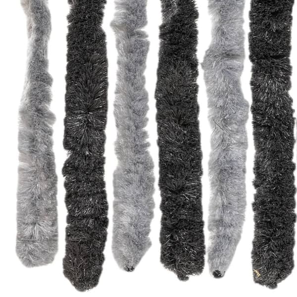 vidaXL Hyönteisverho harmaa ja musta 56x185 cm chenille