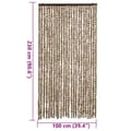 Miniatyrbillede 6 af 7: vidaXL flueforhæng 100x230 cm chenille beige og brun