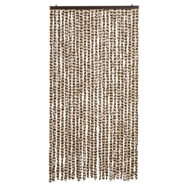 vidaXL flueforhæng 100x230 cm chenille beige og brun