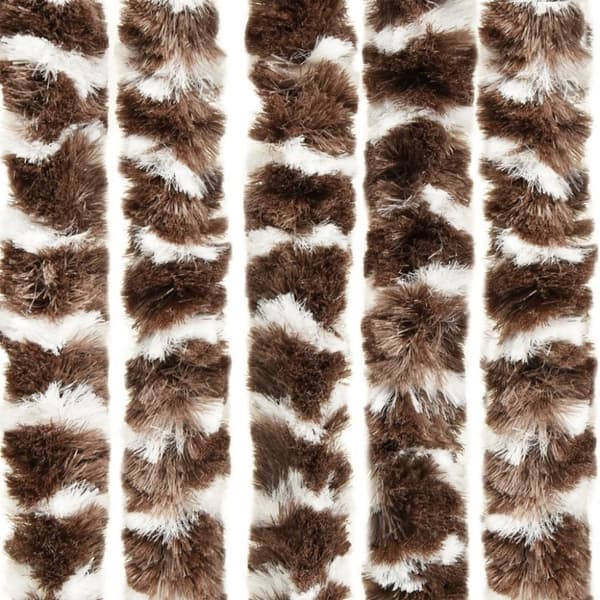 vidaXL Fluegardin brun og hvit 90x200 cm chenille