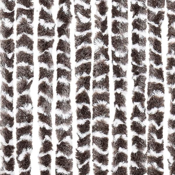 vidaXL Fluegardin brun og hvit 90x200 cm chenille