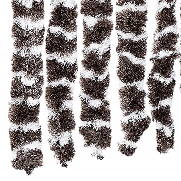 vidaXL Fluegardin brun og hvit 90x200 cm chenille