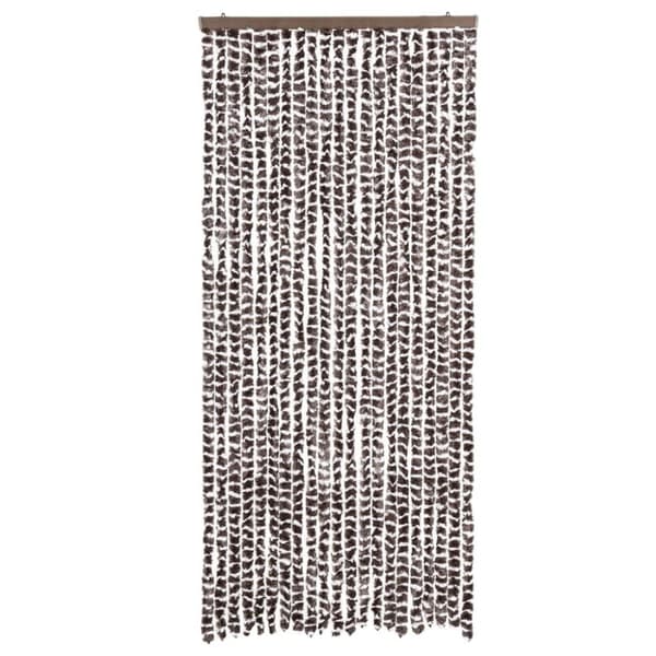 vidaXL Fluegardin brun og hvit 90x200 cm chenille