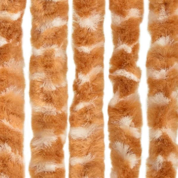 vidaXL Fluegardin oker og hvit 100x230 cm chenille