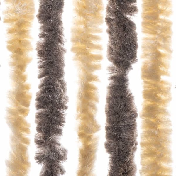 vidaXL Insektsgardin mörkbrun och beige 56x185 cm chenille